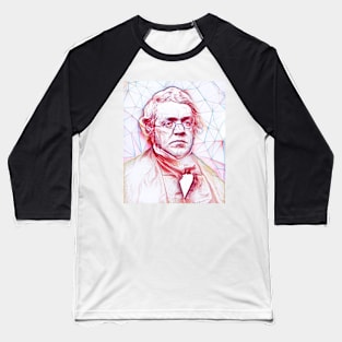 William Makepeace Thackeray Portrait | William Makepeace Thackeray Artwork Line art Baseball T-Shirt